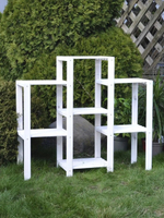 Деревянный стеллаж для дома и сада из массива сосны, белый