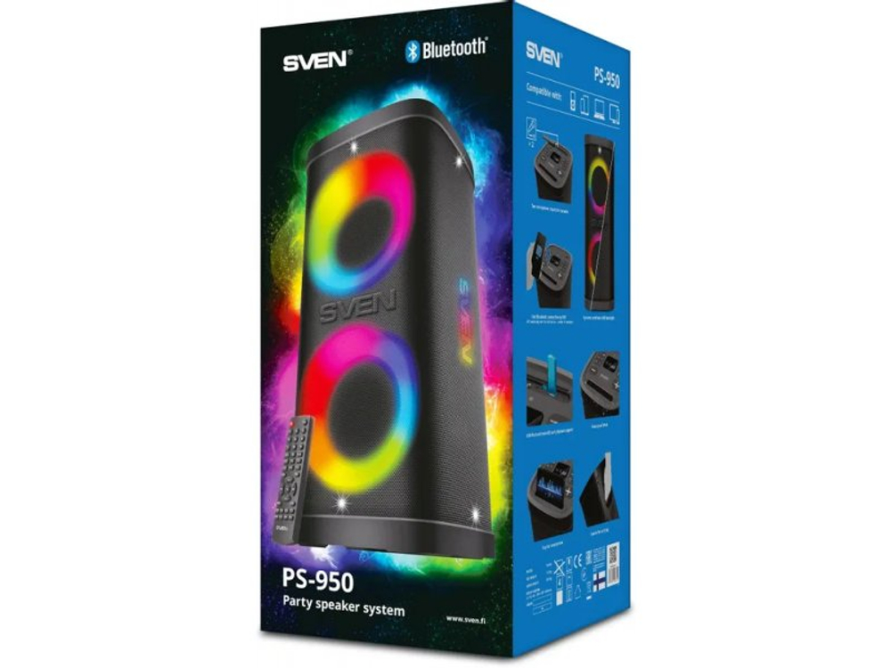 Портативная акустика Sven АС PS-950 черный [sv-022396]