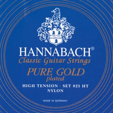 Струны для классической гитары нейлон/позолоченные Hannabach 825HT Blue PURE GOLD