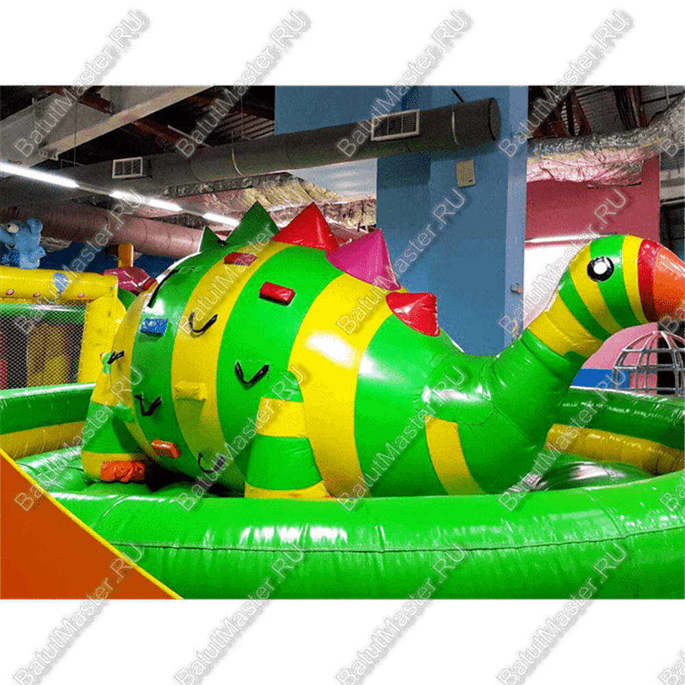 Коммерческий надувной батут "Динозавр-качеля" 5*5*2.5 м