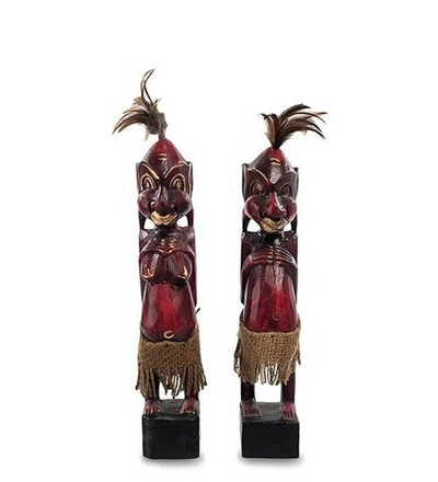 Статуэтка "Асмат" набор из двух фигурок, 33 см.