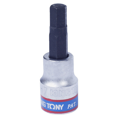 KING TONY (302507) Насадка (бита) торцевая 3/8", L = 50 мм, HEX, 7 мм