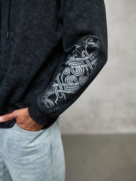 Толстовка демисезонная мужская LEGENDA Варяг чёрная