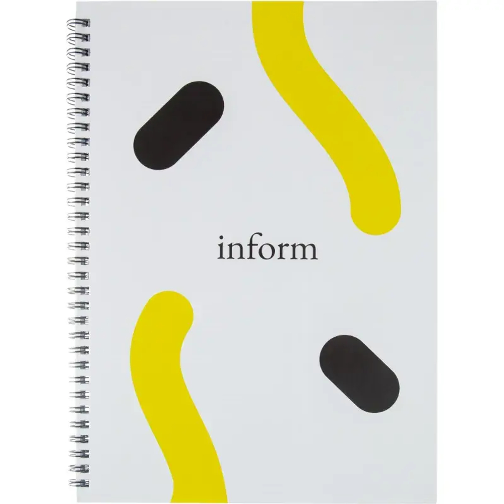 Бизнес-тетрадь Inform А4, 96л,клетка,тв.картон, мат.лам,черн.спираль