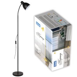 UML-T701 E27 BLACK Торшер напольный под лампу Е27. 60W. с регулировкой наклона. Механический выключатель. Черный. ТМ Uniel