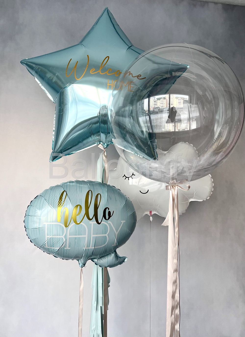 Набор шаров на выписку "Облачко" дизайн № 2