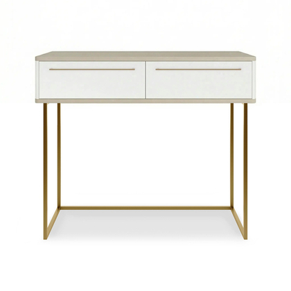 Туалетный столик консоль ROYAL 5211 эко (Макиато-Золото-р.золото)