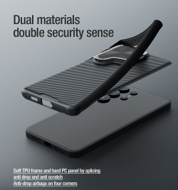 Чехол от Nillkin на Samsung Galaxy S24 с металлической откидной крышкой и поддержкой магнитной беспроводной зарядки MagSafe, серия CamShield Prop Magnetic Case