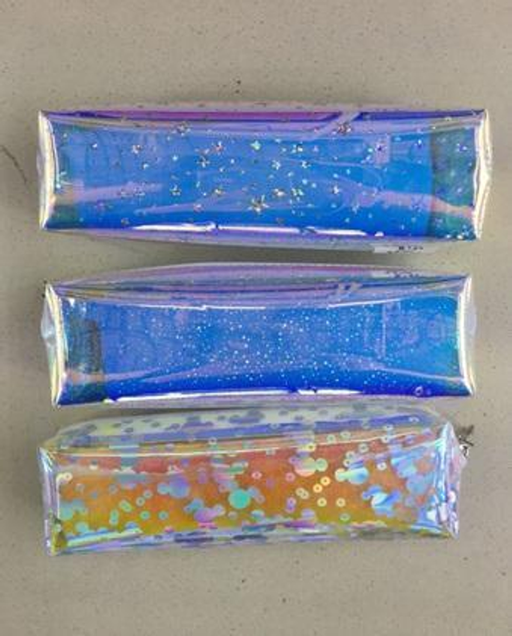 Пенал "Блестки", пвх, 19*6см, 4 вида микс