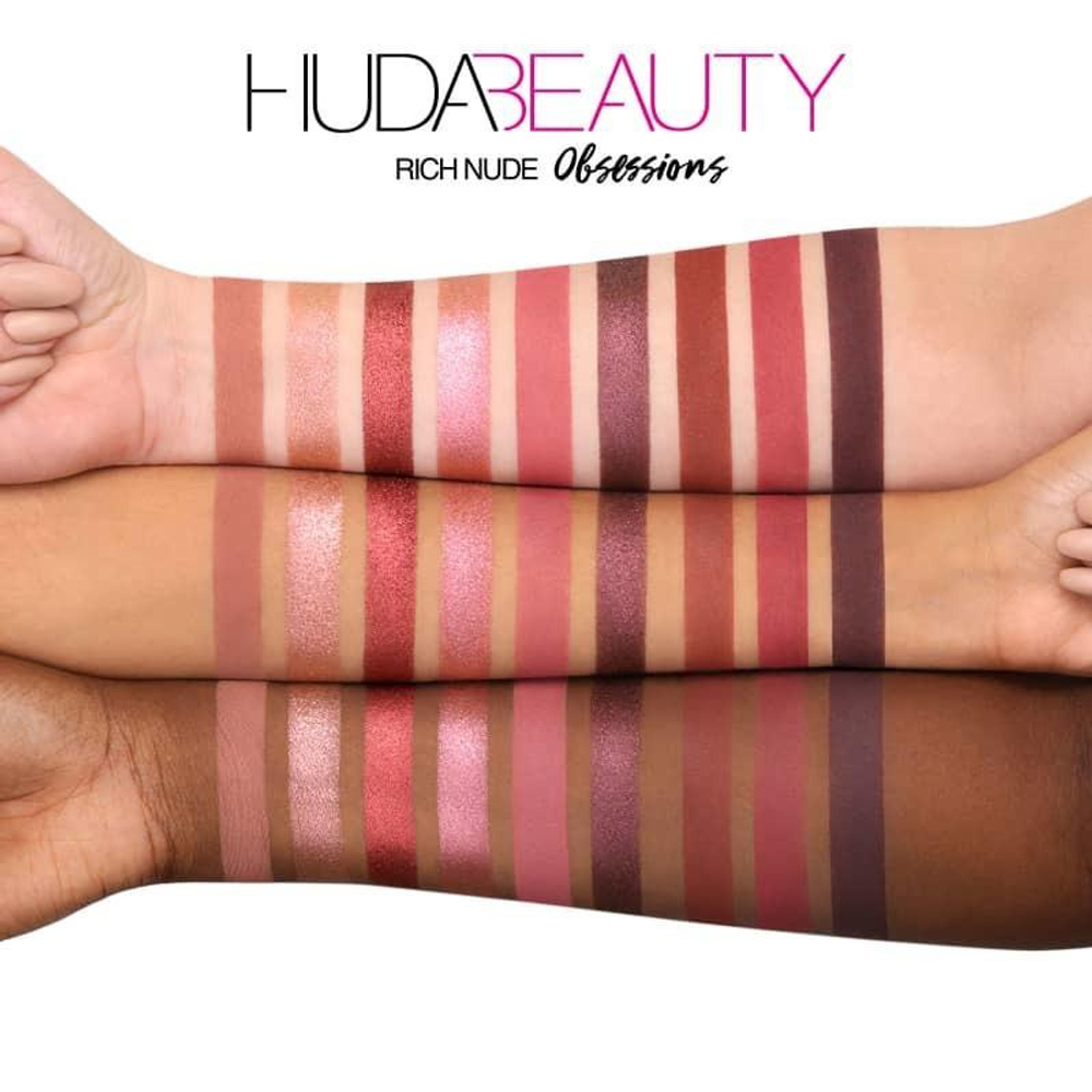 Палетка теней HUDA BEAUTY "RICH Nude Obsessions"