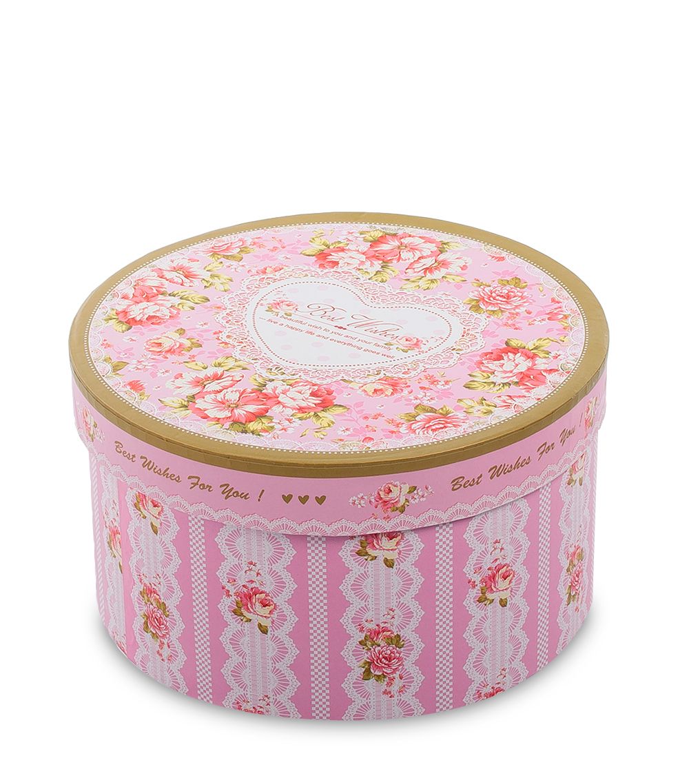 WF-41/3-B Коробка «С наилучшими пожеланиями» цв.розовый