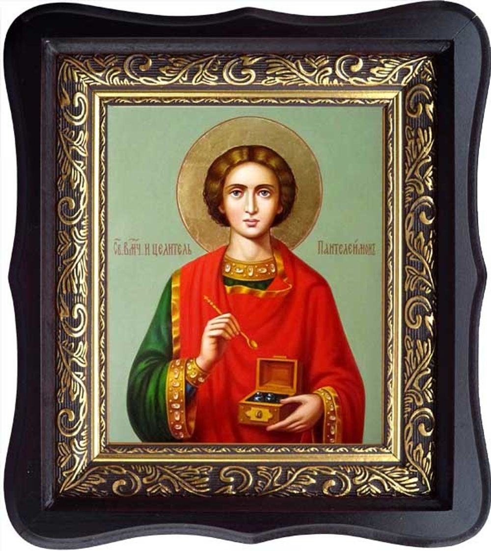 Пантелеймон Святой Целитель. Икона на холсте.