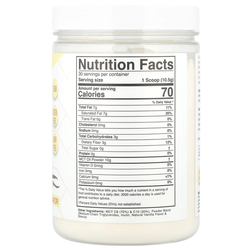 Divine Health, доктора медицины Кольбера порошок из масла MCT, французская ваниль, 315 г (11,11 унции)