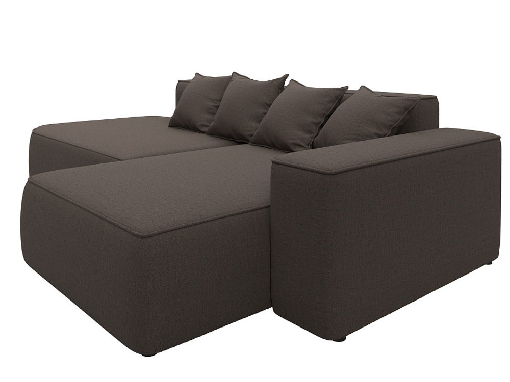 Диван угловой Лига-065 угол правый РОГОЖКА Амур 05 коричневый