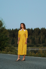 Платье-рубашка со съёмным воротничком Skalatskaya Yulia