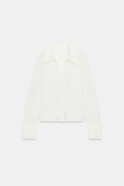ZARA КОМБИНИРОВАННЫЙ ТОП, ЭКРЮ