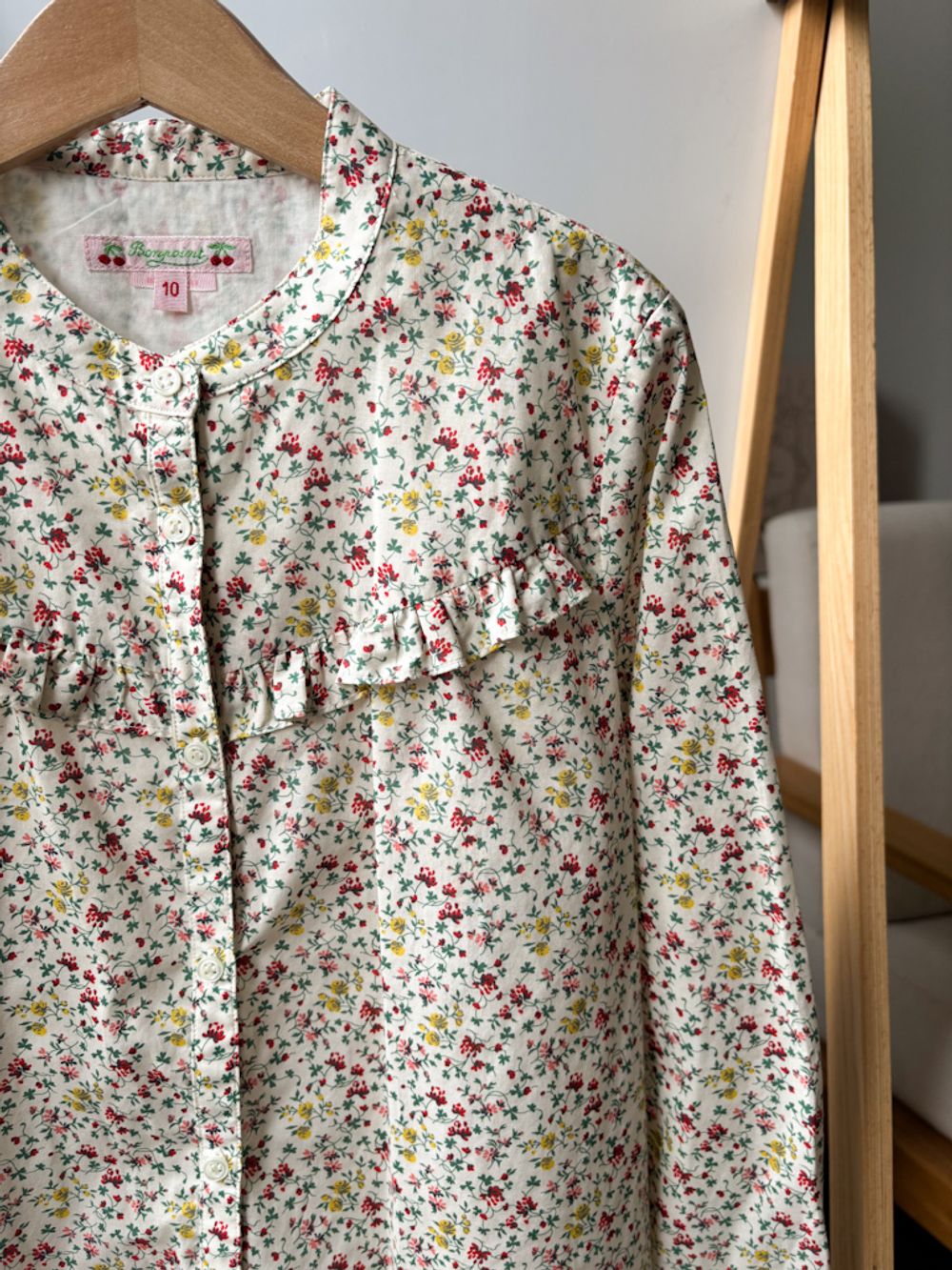 Хлопковая блузка Bonpoint, 140