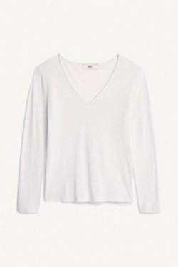 ZARA ФУТБОЛКА С V-ОБРАЗНЫМ ВЫРЕЗОМ - LIMITED EDITION, СВЕТЛО-ГОЛУБОЙ