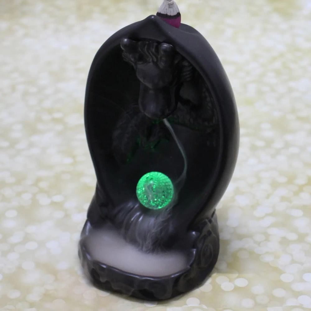 Подставка под стелющиеся благовония «Дыхание дракона» 10*9*17,5см с подсветкой