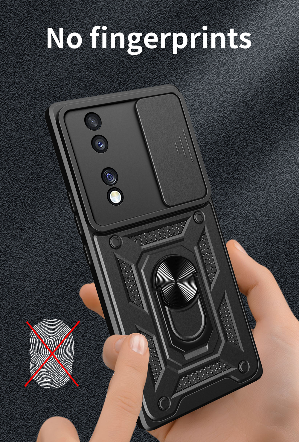 Чехол с кольцом Bumper Case для Honor 70