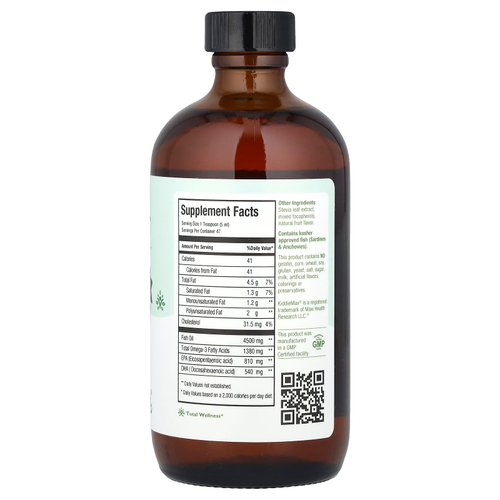 Maxi Health, KiddieMax® Maxi Omega-3 ™, натуральный фруктовый взрыв, 237 мл (8 жидк. Унций)