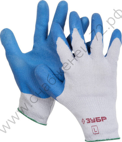 ЗУБР СУПЕРПРОЧНЫЕ, размер L, рельефные особопрочные противоскользящие перчатки