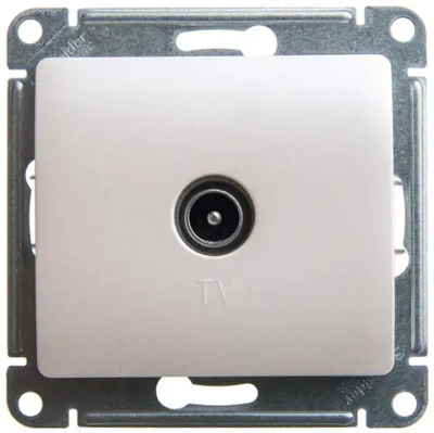 GLOSSA TV РОЗЕТКА одиночная 1дБ, механизм, ПЕРЛАМУТР
