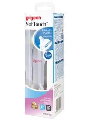 PIGEON Бутылочка для кормления "Pigeon SofTouch Peristaltic PLUS", 240 мл