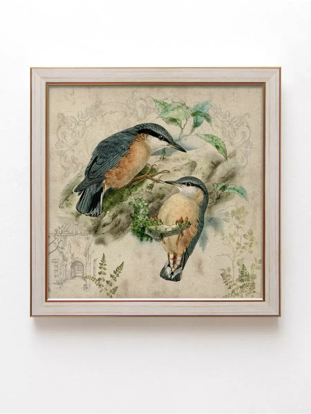 Картины на стену интерьерная на холсте 4 шт, 23*23 см