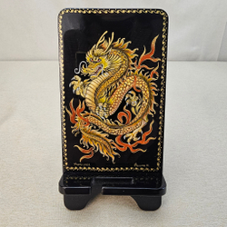 Сувенирная подставка для телефона с росписью Палех "Дракон"