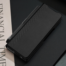 Чехол с премиальной искусственной кожи с MagSafe от Dux Ducis для Samsung Galaxy Z Fold 7, серия Bril Series Case (версия с S Pen)