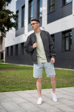 Бомбер мужской "HN-15" темно-серый