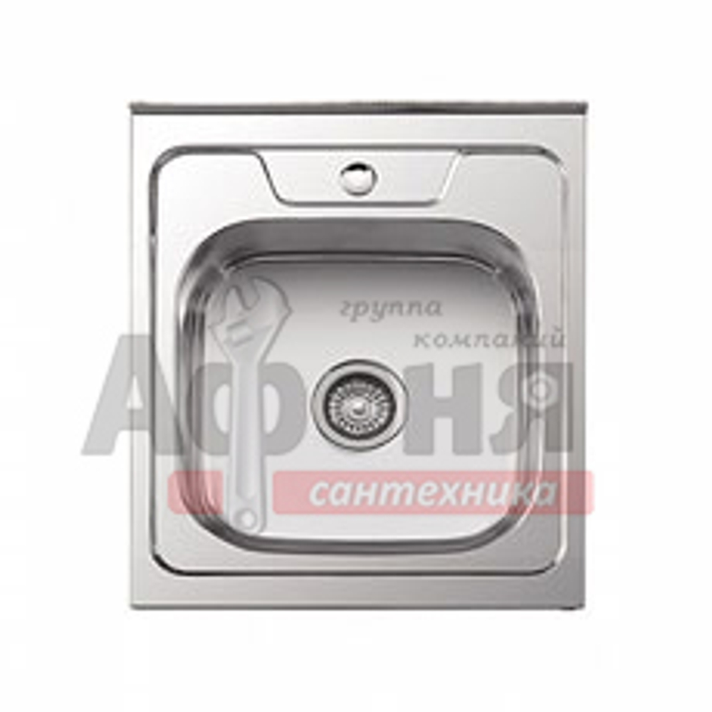 Мойка LEDEME накладная  50*60  т.0,8 ГЛЯНЕЦ бол.сиф. (L95060) (+ сифон)