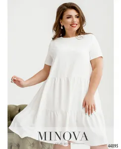 Платье 4143Б-белый Minova