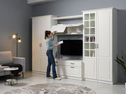 Гостиная Ливерпуль 2 Белый/Ясень ваниль