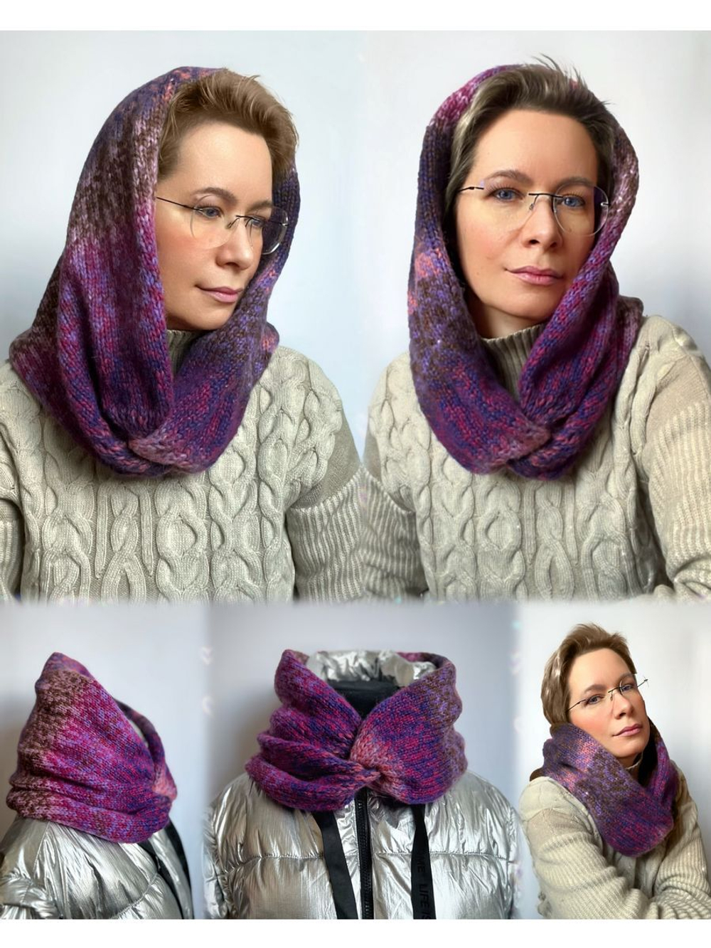 Пряжа для вязания DAMA теплая пушистая аркобалено