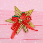 Верхушка на ёлку "Сияющая звезда" 10 см, золото (Серпантин)