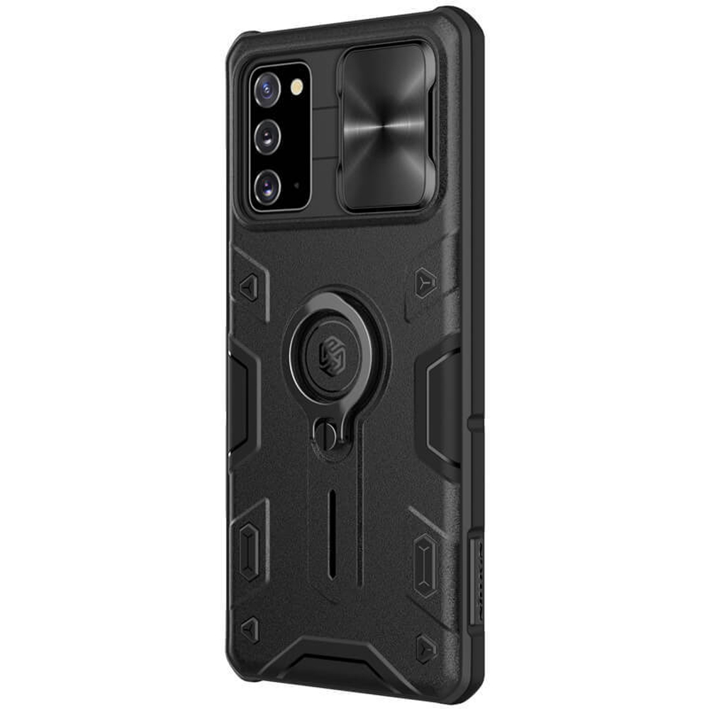 Противоударный чехол с кольцом и защитой камеры Nillkin CamShield Armor Case для Samsung Galaxy Note 20