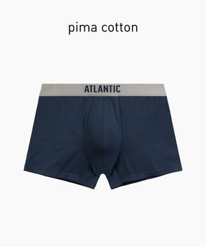 Трусы мужские боксеры (1 шт) Atlantic MH-1203, пима хлопок, сине-зеленый