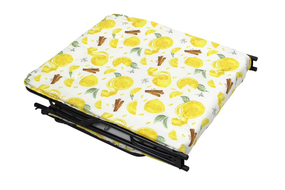 Кровать раскладная Стефания п/мягкая лист 10мм (цвет ткани разноцветный рис.лимоны (4 шт. в уп.)