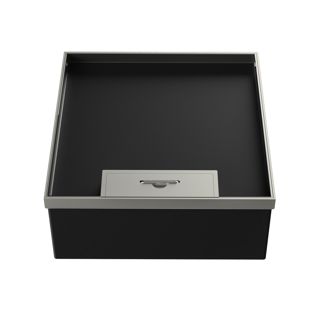 Лючок в пол 24 мод. (12 мод. 45х45 мм.),  металл