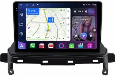 Магнитола для Mitsubishi Eclipse Cross (ШГУ-планшет) - FarCar 7763F2 монитор 9.5" 2K QLED на Android 13, TS10, CarPlay, 4G SIM-слот
