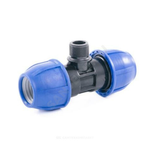 Тройник с наружной резьбой для п/э 25х3/4"х25;