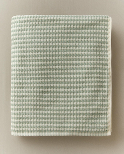 Zara Home Полотенце для лица и рук из хлопка, зелёный · 4587/013