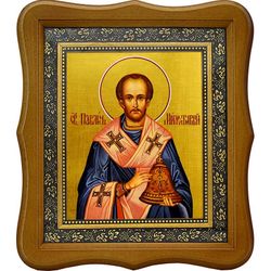 Павлин Милостивый, Ноланский, епископ, святитель. Икона на холсте.