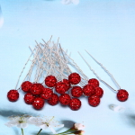 Шпильки для волос 20шт «Шамбала», цвет серебро, цвет декора микс, 6,3см