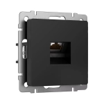 Розетка Ethernet RJ-45 cat. 6A экранированная (черный матовый) W5120108