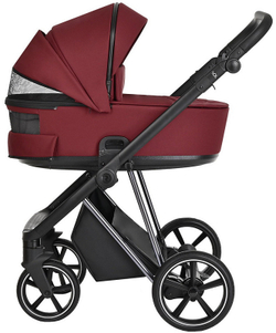 Детская коляска Roan Sol Luxury 3 в 1 с автокреслом Tutis Elo Lux Black RSL/4041 Porto/Nikiel