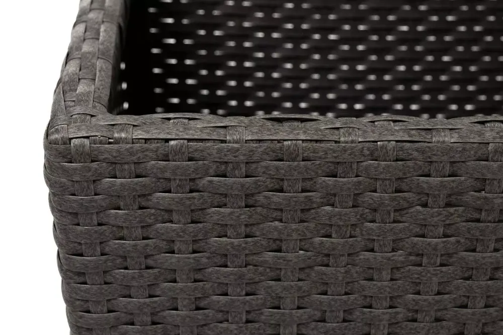 "Капучино" кашпо для цветов плетеное из искусственного ротанга, цвет графит