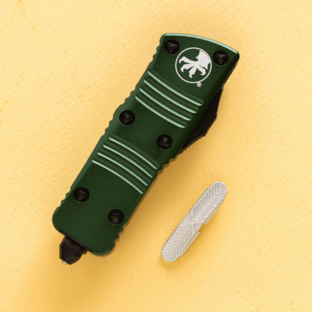 Кнопка X-икс алюминиевая для ножей Microtech AB01WT (серебро)